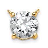 14ky 3/4ct Round  4 Prong Solitaire Pendant Mounting (No Stone Included)